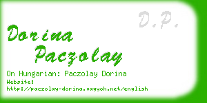 dorina paczolay business card